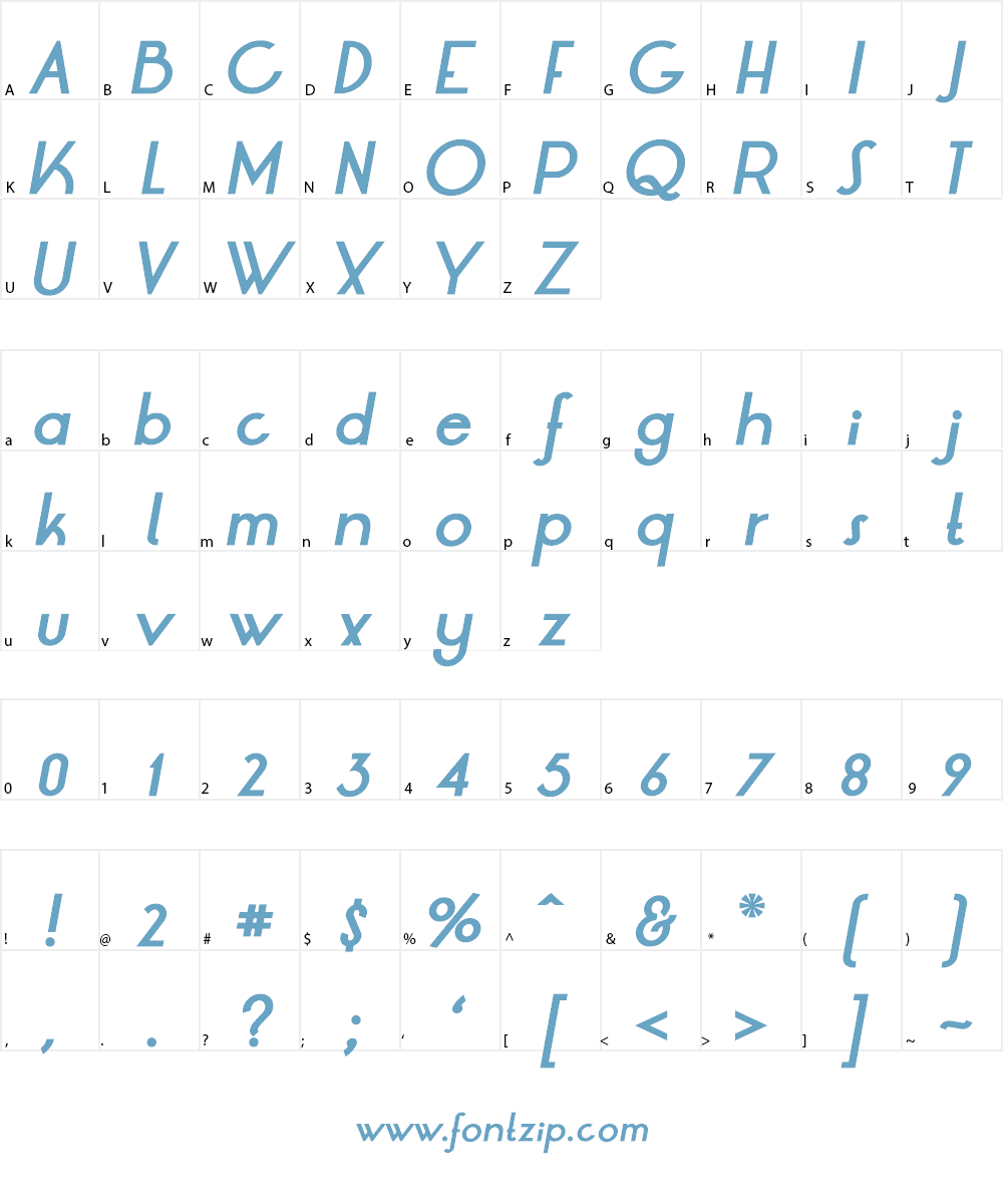 LT Oksana Font Character